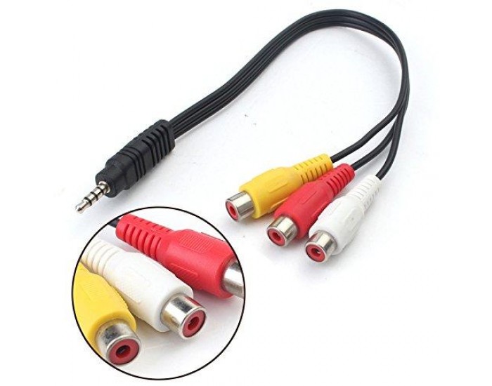 STERIO MALE TO 3 RCA FEMALE CABLE