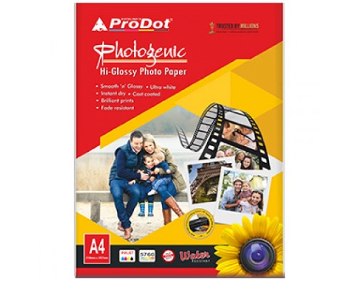 PRODOT PHOTO PAPER GLOSSY 150 GSM A4 50 SHEETS